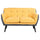 Divano 2 Posti 130x80x68 cm in Tessuto Ocra