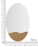 Specchio da Muro Lines 50x1,5x80 cm in MDF e Specchio Multicolor      