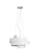Lampada a Sospensione da Interno  E27 in Metallo Bianco Opaco