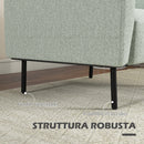 Poltrona 79x76x65 cm in Tessuto Effetto Lino Traspirante Grigio