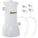 Pompa Filtrante per Piscina Fuoriterra 4000 lt/h Filtro a Sabbia Grigio