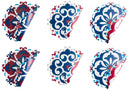 Set 6 Tovagliette Double Face Ø38 cm  in Poliestere VdE Tivoli 1996 Santiago
