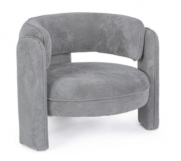 prezzo Poltrona Soggiorno 94x88x73 cm Aisha in Tessuto Grigio