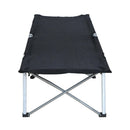 Letto da Campeggio Pieghevole in Metallo e Tessuto Oxford 193x64x40 cm  Nero