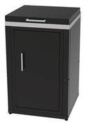 Composizione 3 Moduli Cucina Cucina 3 Fuochi a Gas + Armadietto con Anta + Mobile Lavandino Top in Acciaio Inox Nero