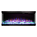 Camino Elettrico da Incasso 53,3x165,1x33,2 cm Effetto Fiamma 1500W Haiti 65 Nero
