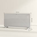 Riscaldatore a Convezione 2000W da Pavimento o a Parete con Telecomando e Timer Bianco 