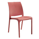 Sedia da Giardino Volga 46x54x80 h cm in Polipropilene Rosso