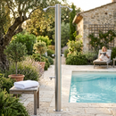 Doccia da Giardino Doppia 2 Rubinetti e Lavapiedi ATI Docce MUL-2R Inox Anodizzato