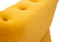 Poltrona Emy Senape con Cuscino 104x83x76 cm in Legno e Poliestere      