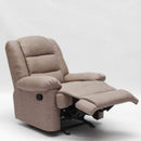 Poltrona Relax Reclinabile Manuale 89x100x100 cm in Tessuto Beige