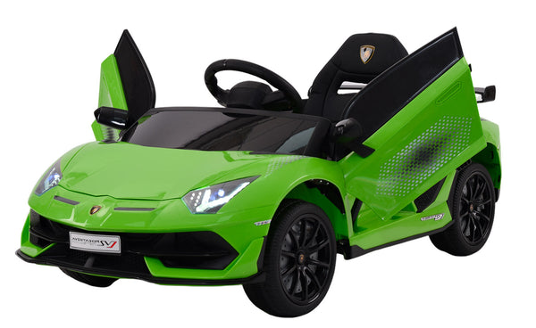 Macchina Elettrica per Bambini 12V con Licenza Lamborghini Aventador SVJ Small Verde sconto