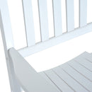 Sedia a Dondolo in Legno 69x86x115 cm  Bianco