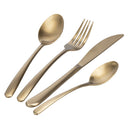 Servizio Set di Posate 24 Pezzi in Acciaio Inox VdE Tivoli 1996 Drop Oro Satinato