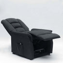 Poltrona Alzapersona Elettrica 2 Motori 80x86x107 cm in Tessuto Nero