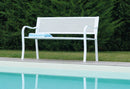 Panca 2 Posti 128x53x80 cm in Ferro Vorghini Lazise Bianca