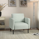 Poltrona 79x76x65 cm in Tessuto Effetto Lino Traspirante Grigio