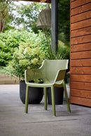 Set 6 Sedie da Giardino Keter Elisa 61x54x79 cm Trama Geometrica Verde Rosso e Giallo 