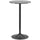 Tavolo da Cucina Alto Bar Ø60x102 cm per 2 Persone in MDF e Metallo Nero