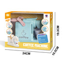 Macchina per Caffè Giocattolo per Bambini Eroga Acqua Gioco Realistico Bianco      
