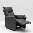 Poltrona Relax Reclinabile Manuale 75x95x103 cm in Similpelle Grigio