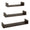 Set 3 Mensole da Parete 60-50-40x15,5x8 cm in Fibra di Legno Calamita Rovere Scuro