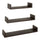 Set 3 Mensole da Parete 60-50-40x15,5x8 cm in Fibra di Legno Calamita Rovere Scuro