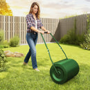 Rullo Compressore per Prato Capacità 63L con Lama Raschiante in Metallo Verde Scuro      