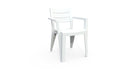 Set 6 Sedie da Giardino Keter Julie 61,5x58,5x79 cm Effetto Legno Bianco 