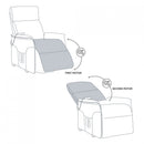 Poltrona Alzapersona Elettrica 2 Motori 73x94x103 cm in Tessuto Beige