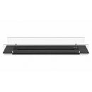 Camino a Bioetanolo da Incasso 90x25x21 cm Vetri Temperati di Protezione e Struttura in Acciaio Nero   