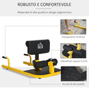 Macchina per Squat 3 in 1 Regolabile 50x97x44,5-56,5cm Giallo    