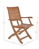 Set 2 Sedie da Giardino 55x64x94h cm con Braccioli Noemi