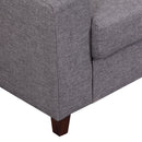 Divano a 2 Posti in Lino Grigio 146x78x84 cm 