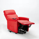 Poltrona Alzapersona Elettrica 1 Motore 60x73x104 cmin Similpelle Rosso