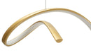 Lampadario LED Uter Oro 80x20x120 cm in Alluminio e Ferro e PVC Nero e Bianco      
