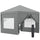 Gazebo da Giardino 3x3 m Pieghevole con 4 Pannelli Laterali in Acciaio e Tessuto Oxford Grigio Chiaro