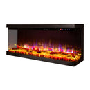 Camino Elettrico da Incasso 56,1x83,5x31,7 cm Effetto Fiamma 1500W Haiti 33 Nero