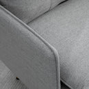 Poltrona Moderna in Tessuto con Seduta Imbottita 76x68x80 cm Gambe in Acciaio Grigio