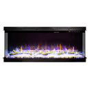 Camino Elettrico da Incasso 66x166x44 cm Effetto Fiamma 1500W Haiti 60 Nero