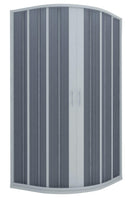 Box Doccia Semicircolare 2 Ante a Soffietto in PVC Apertura Centrale H185 cm Dorini Bianco Varie Misure