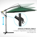 Ombrellone da Giardino in Acciaio Ø3x2,5 m  Rex Verde