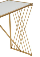 Console Easy 120x40x80 cm in Ferro e MDF e Specchio Oro      