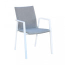 Poltrona Djerba Impilabile 55,5x60x83 h cm in Alluminio Bianco