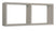 Mensola Rettangolare 2 Scomparti da Parete 70x30x15,5 cm in Fibra di Legno Morgana Marrone Talpa