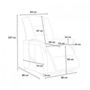 Poltrona Alzapersona Elettrica 1 Motore 80x86x107 cm in Tessuto Nero