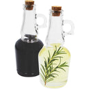 Set 2 Bottiglie con Tappo di Sughero Capacità 250 ml Design Tradizionale di Vetro      