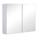 Pensile da Bagno 2 Ante Specchio in MDF 80x15x60 cm  MoreMorning Bianco