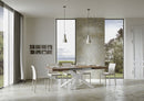 Tavolo Allungabile 130-234x90x77 cm Volantis Noce Telaio Bianco 