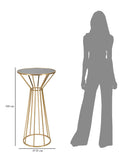 Tavolino Simple New 50x100x50 cm in Ferro e MDF Oro